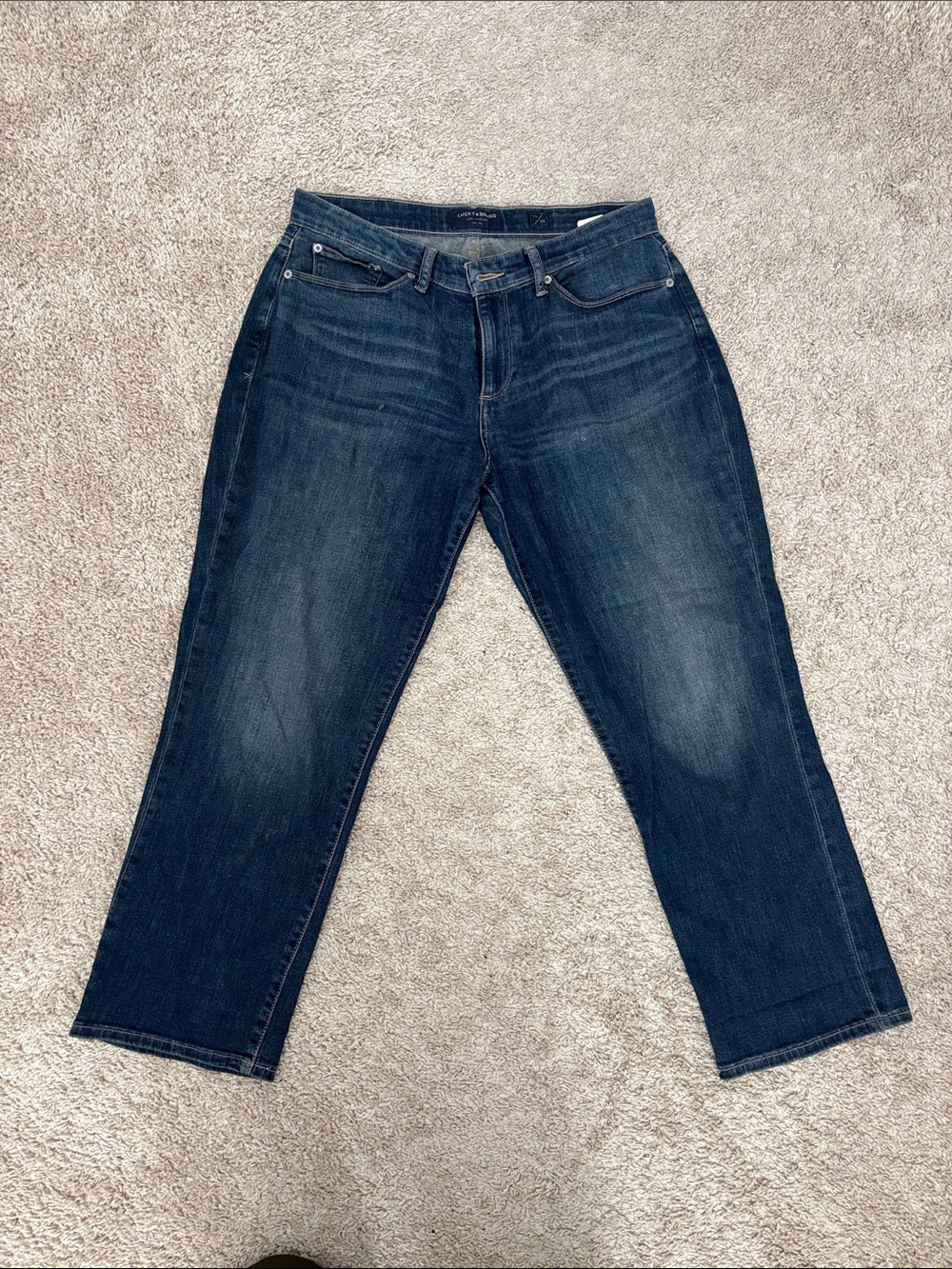 Lucky Brand Women's Dark Blue Cropped Jeans